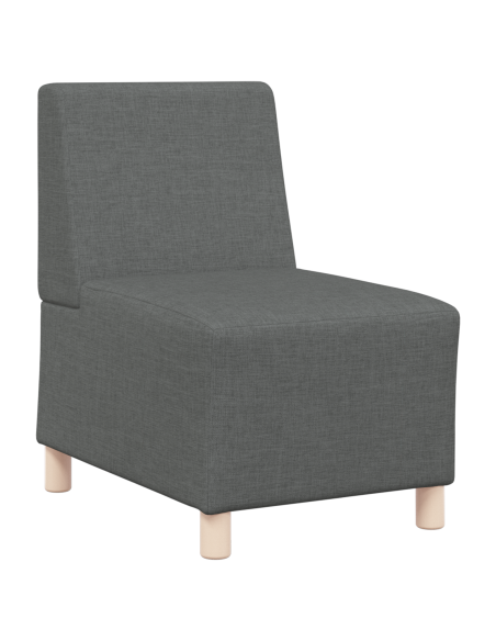 Unità di Divano Modulare Senza Braccioli 2 pcs Grigio scuro