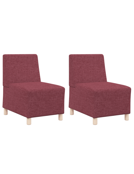 Poltrona Divano Grigia Chiara 55 cm Tessuto 2 pcs Rosso