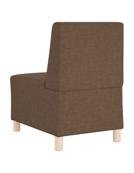 Poltrona Divano Grigia Chiara 55 cm Tessuto 2 pcs Marrone