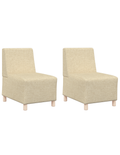 Unità di Divano Modulare Senza Braccioli 2 pcs Crema 2