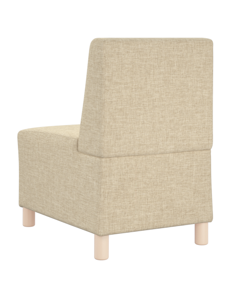 Poltrona Divano Grigia Chiara 55 cm Tessuto 2 pcs Crema