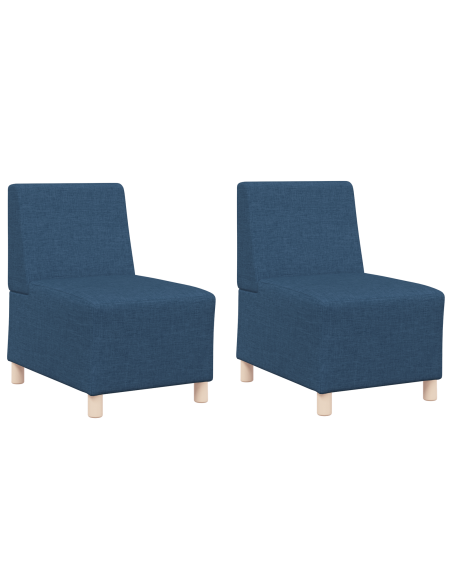 Poltrona Divano Grigia Chiara 55 cm Tessuto 2 pcs Blu