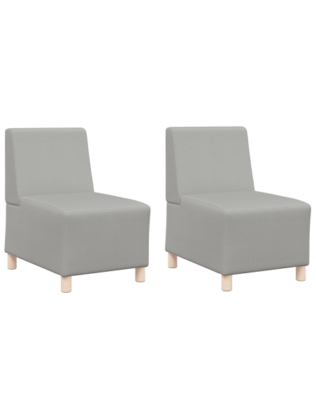 Poltrona Divano Grigia Chiara 55 cm Tessuto 2 pcs Grigio nuvola