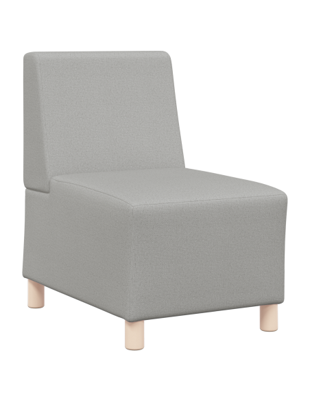 Poltrona Divano Grigia Chiara 55 cm Tessuto 2 pcs Grigio nuvola