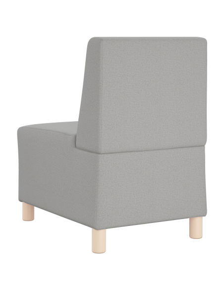 Poltrona Divano Grigia Chiara 55 cm Tessuto 2 pcs Grigio nuvola