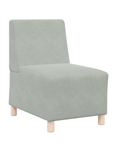 Unità di Divano Modulare Senza Braccioli 2 pcs Grigio chiaro