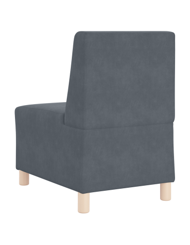 Unità di Divano Modulare Senza Braccioli 2 pcs Grigio scuro