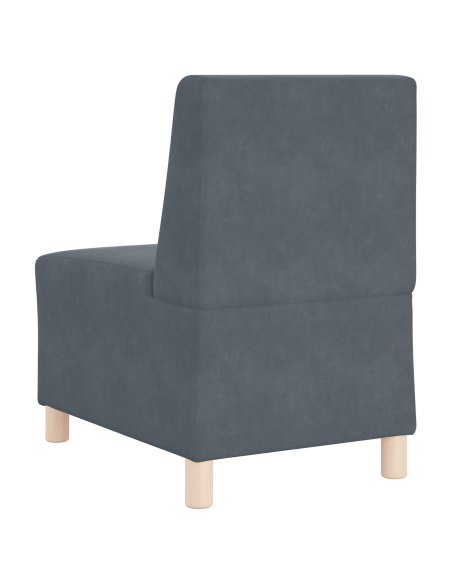 Unità di Divano Modulare Senza Braccioli 2 pcs Grigio scuro