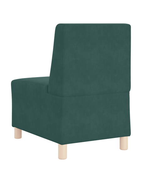 Poltrone Divano 2 pcs Verde scuro 55 x 74 x 82 cm Velluto