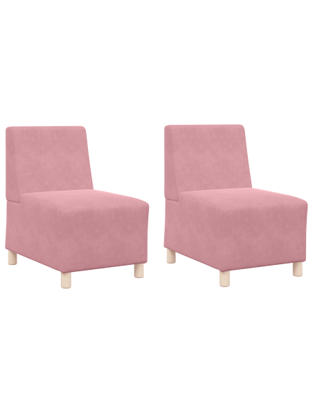 Poltrone Divano 2 pcs Rosa 55 x 74 x 82 cm Velluto