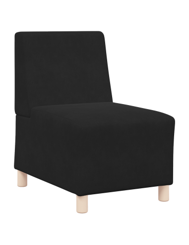 Unità di Divano Modulare Senza Braccioli 2 pcs Nero