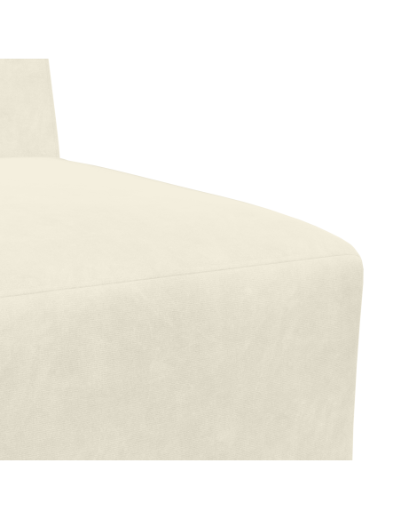 Poltrone Divano 2 pcs Crema 55 x 74 x 82 cm Velluto