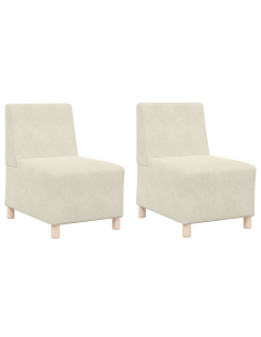 Unità di Divano Modulare Senza Braccioli 2 pcs Crema 2