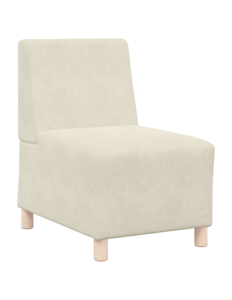 Poltrone Divano 2 pcs Crema 55 x 74 x 82 cm Velluto