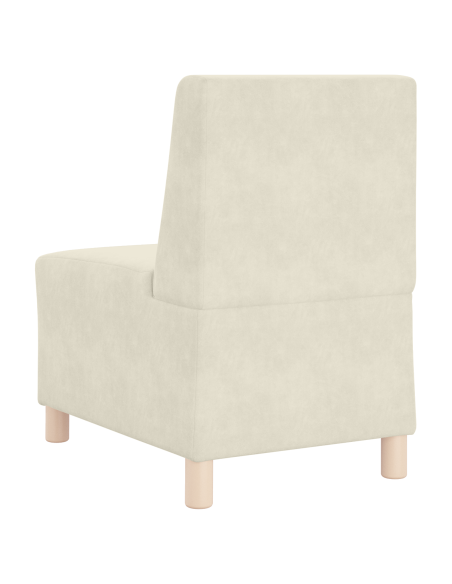 Unità di Divano Modulare Senza Braccioli 2 pcs Crema