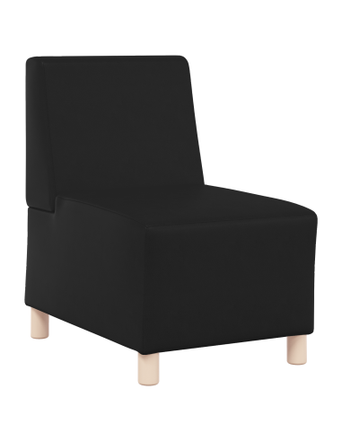 Unità di Divano Modulare Senza Braccioli 2 pcs Nero