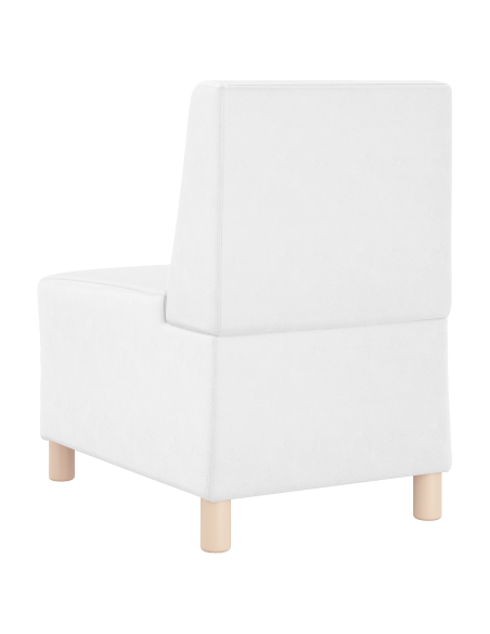 Unità di Divano Modulare Senza Braccioli 2 pcs Bianco