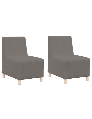 Unità di Divano Modulare Senza Braccioli 2 pcs Grigio chiaro