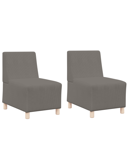 Unità di Divano Modulare Senza Braccioli 2 pcs Grigio chiaro