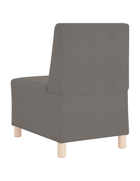 Unità di Divano Modulare Senza Braccioli 2 pcs Grigio chiaro