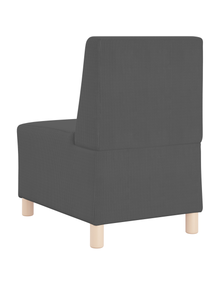 Unità di Divano Modulare Senza Braccioli 2 pcs Grigio scuro