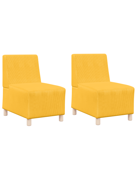 Sofa Chiar 2 pcs Giallo chiaro 55 x 74 x 82 cm