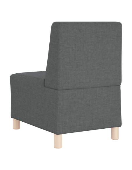 Unità di Divano Modulare Senza Braccioli 3 pcs Grigio scuro