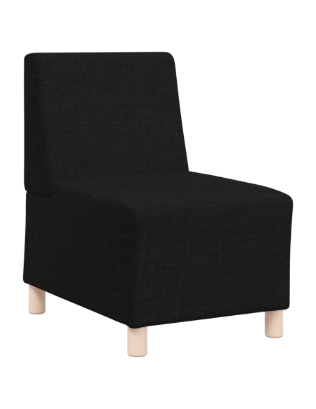 Poltrona Divano Grigia Chiara 55 cm Tessuto 3 pcs Nero