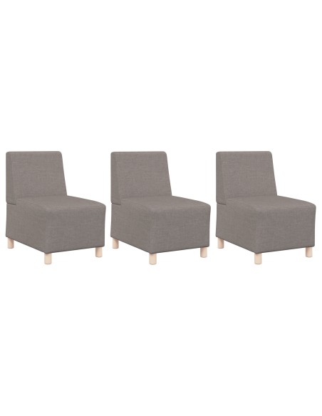 Poltrona Divano Grigia Chiara 55 cm Tessuto 3 pcs Talpa