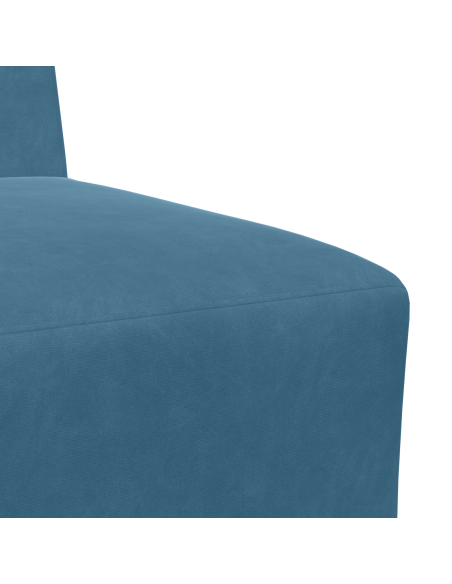 Poltrone Divano 3 pcs Blu 55 x 74 x 82 cm Velluto