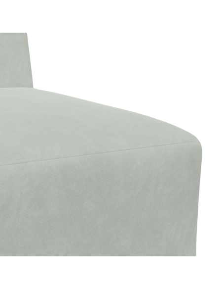 Poltrone Divano 3 pcs Grigio chiaro 55 x 74 x 82 cm Velluto