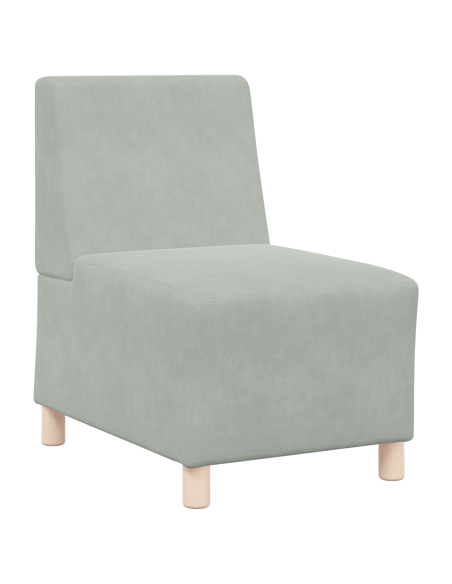 Poltrone Divano 3 pcs Grigio chiaro 55 x 74 x 82 cm Velluto