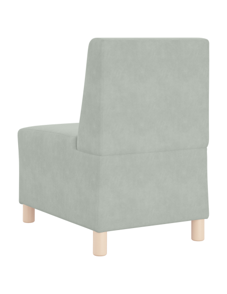 Poltrone Divano 3 pcs Grigio chiaro 55 x 74 x 82 cm Velluto