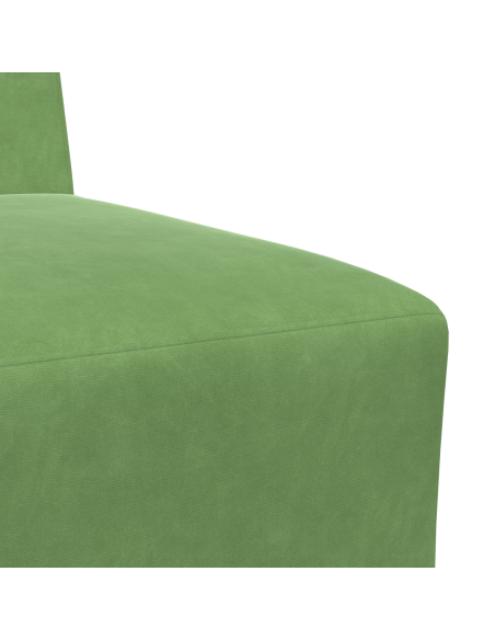 Poltrone Divano 3 pcs Verde chiaro 55 x 74 x 82 cm Velluto