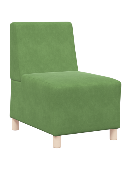 Poltrone Divano 3 pcs Verde chiaro 55 x 74 x 82 cm Velluto