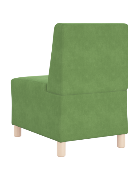 Poltrone Divano 3 pcs Verde chiaro 55 x 74 x 82 cm Velluto