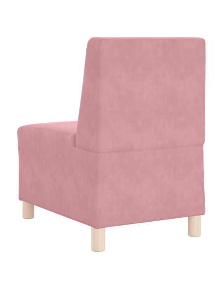 Poltrone Divano 3 pcs Rosa 55 x 74 x 82 cm Velluto