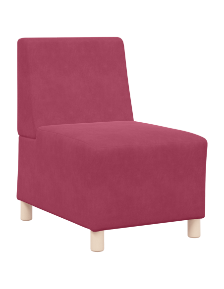 Poltrone Divano 3 pcs Rosso vino 55 x 74 x 82 cm Velluto
