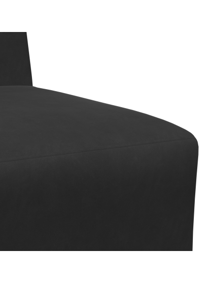 Poltrone Divano 3 pcs Nero 55 x 74 x 82 cm Velluto