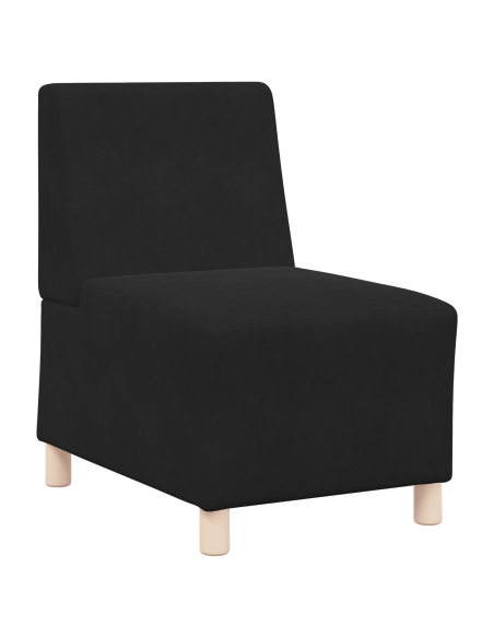 Poltrone Divano 3 pcs Nero 55 x 74 x 82 cm Velluto