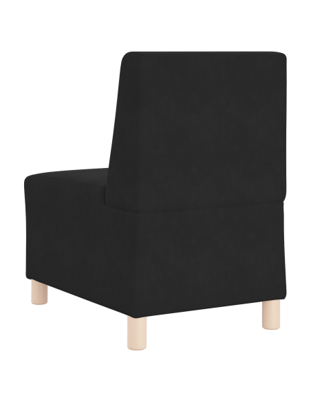 Poltrone Divano 3 pcs Nero 55 x 74 x 82 cm Velluto