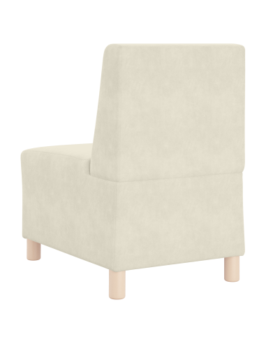 Unità di Divano Modulare Senza Braccioli 3 pcs Crema