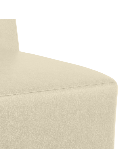Poltrone Divano 3 pcs Crema 55 x 74 x 82 cm Pelle sintetica