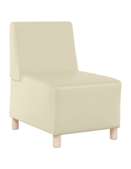 Poltrone Divano 3 pcs Crema 55 x 74 x 82 cm Pelle sintetica