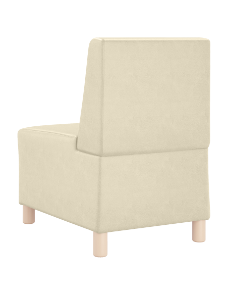 Poltrone Divano 3 pcs Crema 55 x 74 x 82 cm Pelle sintetica