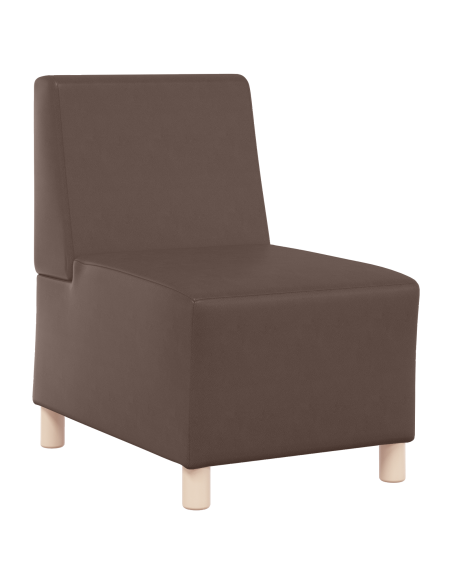 Poltrone Divano 3 pcs Marrone 55 x 74 x 82 cm Pelle sintetica