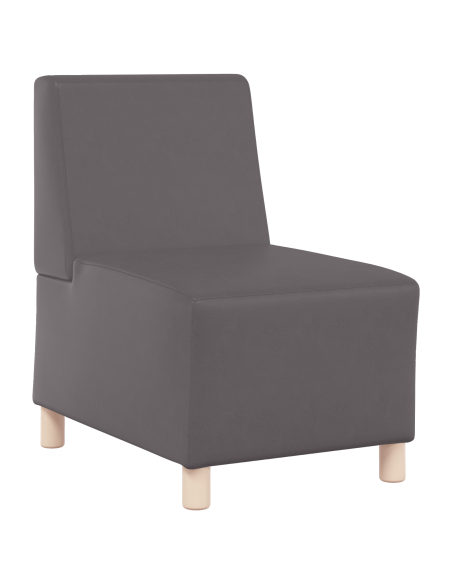 Poltrone Divano 3 pcs Grigio 55 x 74 x 82 cm Pelle sintetica