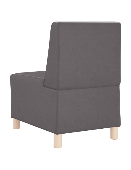 Poltrone Divano 3 pcs Grigio 55 x 74 x 82 cm Pelle sintetica