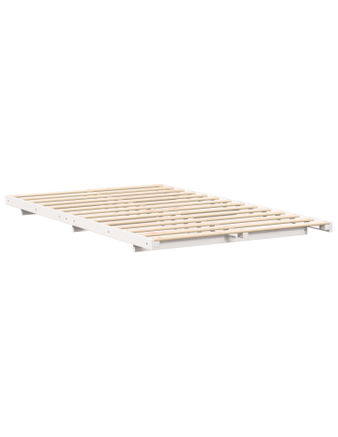 Struttura letto a terra Bianco 140 x 190 cm