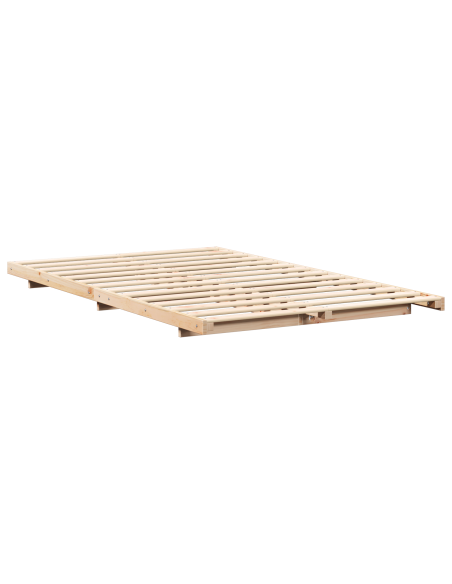 Struttura letto a terra Marrone 135 x 190 cm